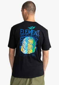 Element GROMAN MANCHES COURTES T Shirt Imprimé Flint Black Homme -Element Soldes 00d45283ee894a02b096c64317a62572