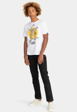 Element Enfant Manches Courtes T Shirt Imprimé Optic White