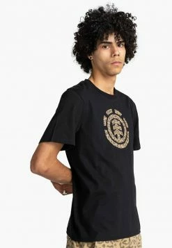 Element MANCHES COURTES HOMME T Shirt Imprimé Flint Black -Element Soldes 04badcef87634c67903f8c2c018e73de