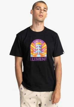 Element Homme ADONIS CSSNELP T Shirt Imprimé Flint Black