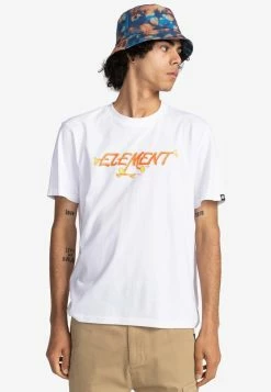 Element MANCHES COURTES HOMME T Shirt Imprimé Optic White