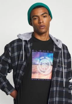 Element Homme DUSKY T Shirt Imprimé Flint Black -Element Soldes 084e3e6bf0d94bde88b5855311d9e050