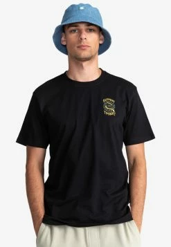 Element COVERED T Shirt Imprimé Flint Black Homme