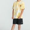 Element SEAL TD MANCHES COURTES T Shirt Imprimé Cream Gold Enfant