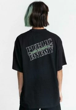 Element Homme PEXE LOGO T Shirt Imprimé Flint Black