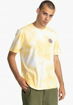 Element Homme SEAL TD T Shirt Imprimé Cream Gold Tie