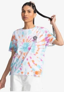 Element Femme BLOOM MANCHES COURTES T Shirt Imprimé Festivalfuchsia