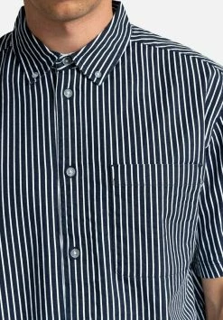 Element Homme DAILY Chemise Indigo Stripe -Element Soldes 32733db1ae494b02acd70f3bbb8e1671