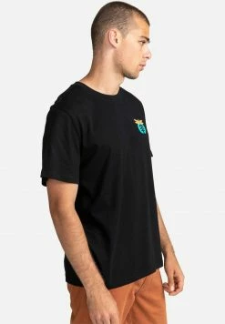 Element Homme BAZAN T Shirt Imprimé Flint Black -Element Soldes 35a70fb555b9435299d1e842a27424cd