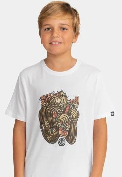 Element Manches Courtes T Shirt Imprimé Optic White Enfant -Element Soldes 39922aff41e34593ac7663df32d2fe05