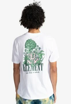 Element Homme Manches Courtes T Shirt Imprimé Optic White -Element Soldes 45a996d1e2bd4f488670e072f2bd43ad