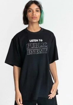 Element T Shirt Imprimé Flint Black Unisex