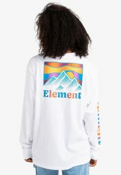 Element Homme KASS T Shirt à Manches Longues Optic White -Element Soldes 47b24b11a5704d1e866e93420183fb50