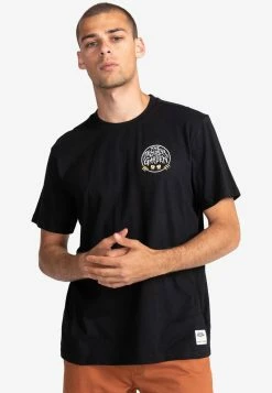 Element MANCHES COURTES HOMME T Shirt Imprimé Flint Black