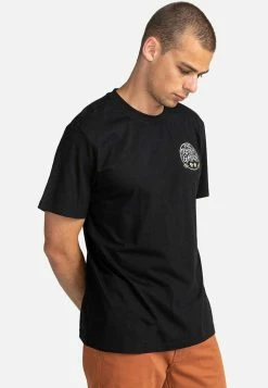 Element MANCHES COURTES HOMME T Shirt Imprimé Flint Black -Element Soldes 4965eb2c684e462890b867d7b014e866