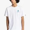 Element GROMAN MANCHES COURTES T Shirt Imprimé Optic White Homme