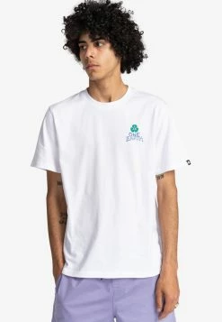 Element GROMAN MANCHES COURTES T Shirt Imprimé Optic White Homme