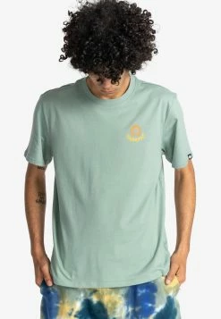 Element Homme TAOS MANCHES COURTES T Shirt Imprimé Chinois Green