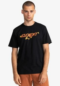 Element MANCHES COURTES HOMME T Shirt Imprimé Flint Black