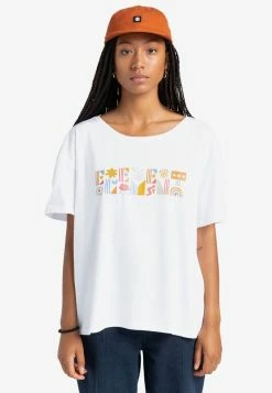 Element BELLO T Shirt Imprimé Optic White Femme