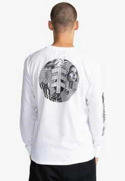 Element UBACA T Shirt à Manches Longues Optic White Homme -Element Soldes 72504875893b4f8f889a89f33d6318ce
