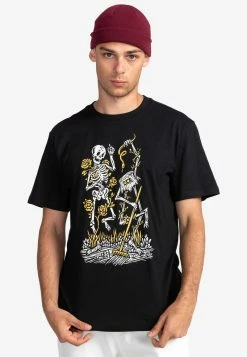 Element Homme T Shirt Imprimé Flint Black