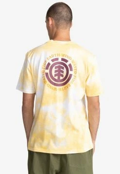 Element Homme SEAL TD T Shirt Imprimé Cream Gold Tie -Element Soldes 7c671400f95747e58e896502f30be281