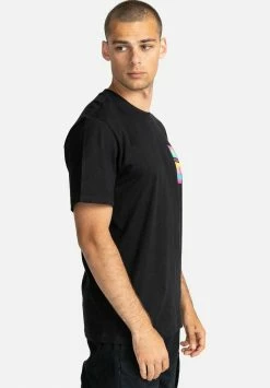 Element AQUAZEN MANCHES COURTES T Shirt Imprimé Flint Black Homme -Element Soldes 8051df5865a54b4f92c366809d9b7942