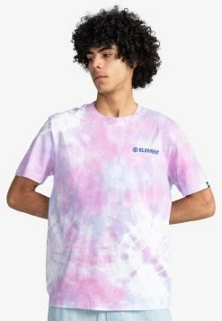 Element MANCHES COURTES T Shirt Imprimé Tie Dye Purp Homme