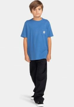Element BASIC LABEL MANCHES COURTES T Shirt Basique Bright Cobalt Enfant