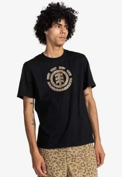Element MANCHES COURTES HOMME T Shirt Imprimé Flint Black