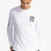 Element UBACA T Shirt à Manches Longues Optic White Homme