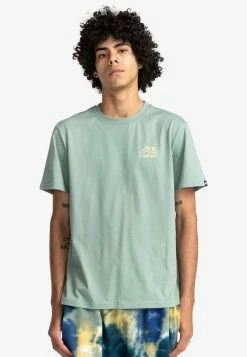 Element Homme BURKETT MANCHES COURTES T Shirt Imprimé Chinois Green