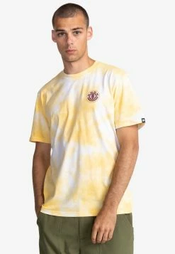 Element Homme SEAL TD T Shirt Imprimé Cream Gold Tie -Element Soldes b3af894a53344afbbe3b0c9281c92090