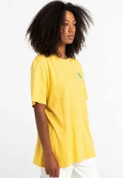 Element Homme T Shirt Imprimé Cream Gold -Element Soldes b4c808fb37034c27a5c34574fda44f6d