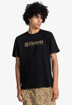 Element MANCHES COURTES T Shirt Imprimé Flint Black Homme