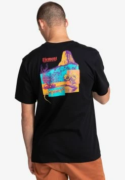 Element Homme BAZAN T Shirt Imprimé Flint Black -Element Soldes d48607b3669445f6908fe0773a92d386