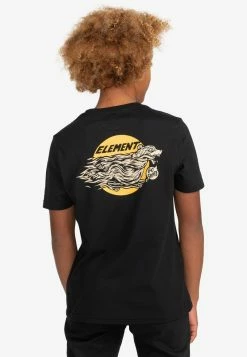 Element Manches Courtes T Shirt Imprimé Flint Black Enfant -Element Soldes d825bcbe1e9f49e5b9385aa3ae88c587