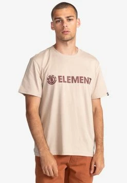Element BLAZIN T Shirt Imprimé Oxford Tan Homme