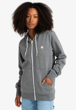 Element Homme CORNELL CLASSIC Sweat à Capuche Zippé Mid Grey Htr