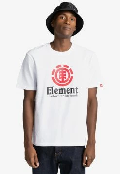 Element VERTICAL T Shirt Imprimé Optic White Homme