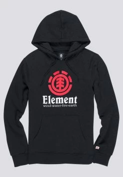 Element VERTICAL HOOD Sweat à Capuche Flint Black Homme