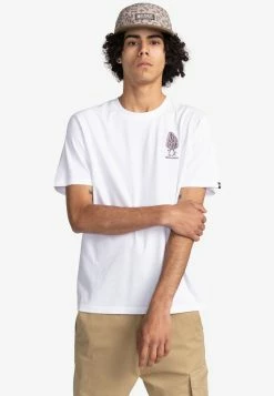 Element Homme GOOD MOREL MANCHES COURTES T Shirt Imprimé Opticwhite