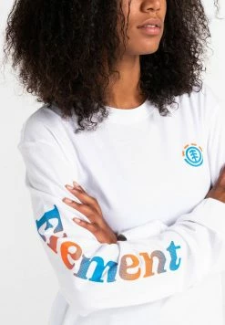 Element Homme KASS T Shirt à Manches Longues Optic White -Element Soldes ec44db66465f4ff6a2162d6b370b2652