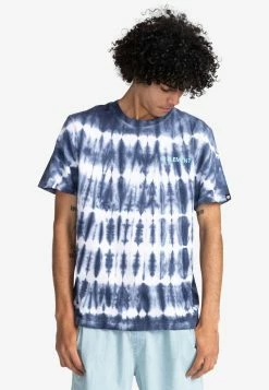 Element MANCHES COURTES T Shirt Imprimé Tie Dye Stripe Homme