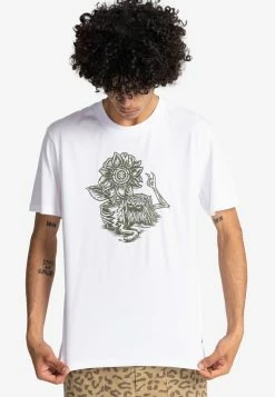 Element HAIL MANCHES COURTES T Shirt Imprimé Optic White Homme