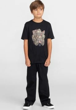 Element Manches Courtes T Shirt Imprimé Flint Black Enfant