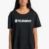 Element Femme T Shirt Imprimé Flint Black